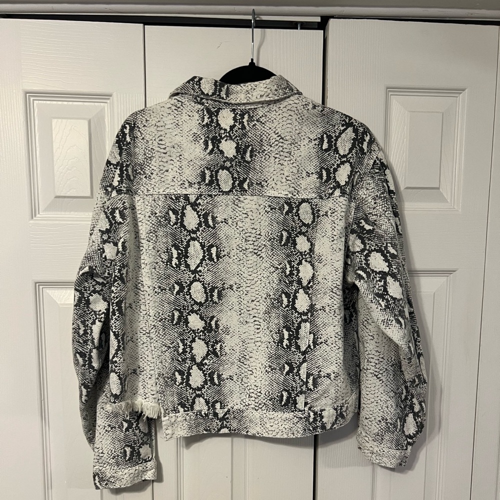 Snakeskin Pattern Jean Jacket - image 2